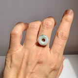 A-Grade Natural Tri-Colour Jadeite Bagel Piece No. 172665