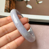 60mm A-Grade Lavender Green Jadeite Modern Round Bangle No.152130