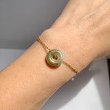 A-Grade Natural Tri-Colour Jadeite Bagel Piece No. 172665