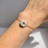 A-Grade Natural Tri-Colour Jadeite Bagel Piece No. 172665