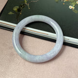 55.6mm A-Grade Natural Lavender Jadeite Traditional Round Bangle No.152830