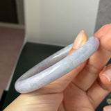 55.6mm A-Grade Natural Lavender Jadeite Traditional Round Bangle No.152830