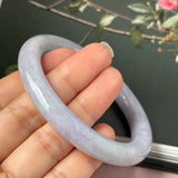 55.6mm A-Grade Natural Lavender Jadeite Traditional Round Bangle No.152830