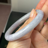 55.6mm A-Grade Natural Lavender Jadeite Traditional Round Bangle No.152830