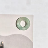 A-Grade Natural Bluish Floral Jadeite Bagel Piece No. 172668