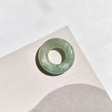 A-Grade Natural Bluish Floral Jadeite Bagel Piece No. 172668