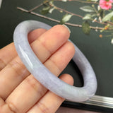 55.6mm A-Grade Natural Lavender Jadeite Traditional Round Bangle No.152830