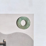 A-Grade Natural Bluish Floral Jadeite Bagel Piece No. 172668