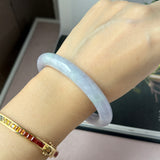 55.6mm A-Grade Natural Lavender Jadeite Traditional Round Bangle No.152830