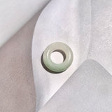 A-Grade Natural White Jadeite Bagel Piece No. 172669