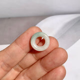 A-Grade Natural White Jadeite Bagel Piece No. 172669