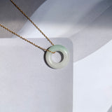 A-Grade Natural White Jadeite Bagel Piece No. 172669