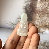 A-Grade Natural Lilac Yellow Jadeite Goddess of Mercy Pendant No.171460