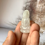 A-Grade Natural Lilac Yellow Jadeite Goddess of Mercy Pendant No.171460