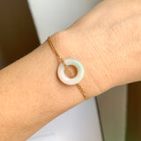 A-Grade Natural White Jadeite Bagel Piece No. 172669