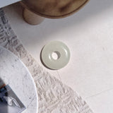 A-Grade Natural White Jadeite Bagel Piece No. 172670