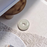 A-Grade Natural White Jadeite Bagel Piece No. 172670