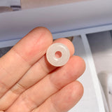 A-Grade Natural White Jadeite Bagel Piece No. 172670