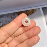 A-Grade Natural White Jadeite Bagel Piece No. 172670
