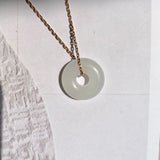 A-Grade Natural White Jadeite Bagel Piece No. 172670