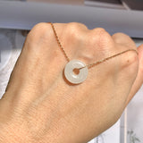 A-Grade Natural White Jadeite Bagel Piece No. 172670