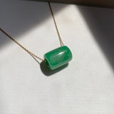 SOLD OUT: A-Grade Natural Imperial Green Jadeite Barrel No. 172676