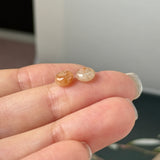 A-Grade Natural Osmanthus Floral Jadeite Donut Stud Earrings No. 180911