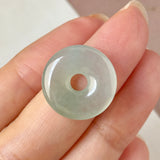 Icy A-Grade Natural Blue Green Jadeite Donut No.172789