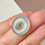Icy A-Grade Natural Blue Green Jadeite Donut No.172789