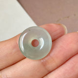 Icy A-Grade Natural Blue Green Jadeite Donut No.172789