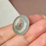 Icy A-Grade Natural Blue Green Jadeite Donut No.172789