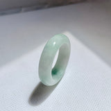 17mm A-Grade Natural Floral Jadeite Ring Band No.162520