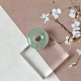 Icy A-Grade Natural Blue Green Jadeite Donut No.172790