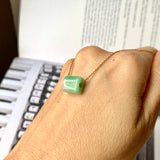 A-Grade Natural Moss On Snow Jadeite Barrel No.172250