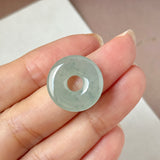 Icy A-Grade Natural Blue Green Jadeite Donut No.172790
