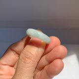 17mm A-Grade Natural Floral Jadeite Ring Band No.162520