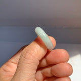 17mm A-Grade Natural Floral Jadeite Ring Band No.162520