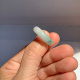 17mm A-Grade Natural Floral Jadeite Ring Band No.162520