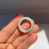 17mm A-Grade Natural Floral Jadeite Ring Band No.162520