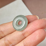 Icy A-Grade Natural Blue Green Jadeite Donut No.172790