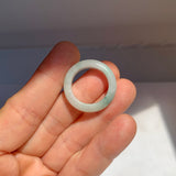 17mm A-Grade Natural Floral Jadeite Ring Band No.162520