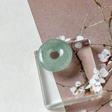 Icy A-Grade Natural Blue Green Jadeite Donut No.172791