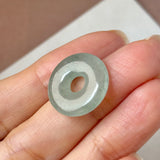 Icy A-Grade Natural Blue Green Jadeite Donut No.172791