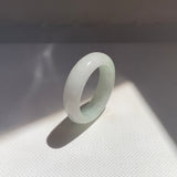 17.9mm A-Grade Natural Lavender Green Jadeite Ring Band No.162521