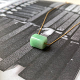 A-Grade Natural Moss On Snow Jadeite Square Barrel No.172251
