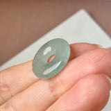 Icy A-Grade Natural Blue Green Jadeite Donut No.172791
