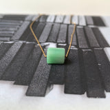 A-Grade Natural Moss On Snow Jadeite Square Barrel No.172251