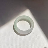 17.9mm A-Grade Natural Lavender Green Jadeite Ring Band No.162521