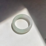17.9mm A-Grade Natural Lavender Green Jadeite Ring Band No.162521