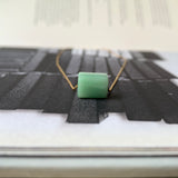 A-Grade Natural Moss On Snow Jadeite Square Barrel No.172251